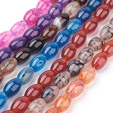 Barrel Natural Agate Beads